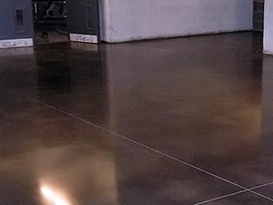 Industrial polished concrete floor