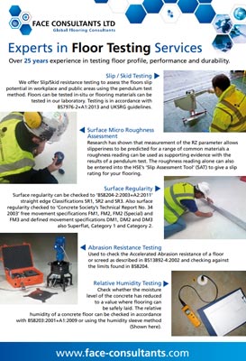 Face Floor Testing Services Leaflet